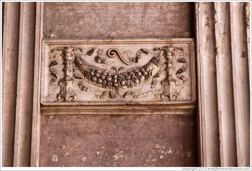 Exterior bas relief.  The Pantheon.