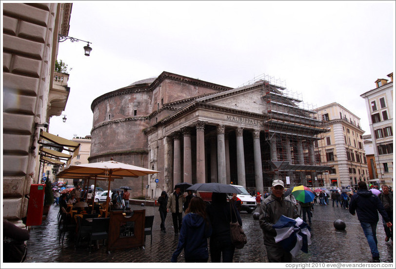 Exterior (undergoing restoration).  The Pantheon.