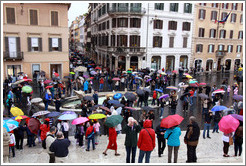 Piazza di Spagna&#8206; on a rainy day.