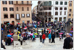 Piazza di Spagna&#8206; on a rainy day.