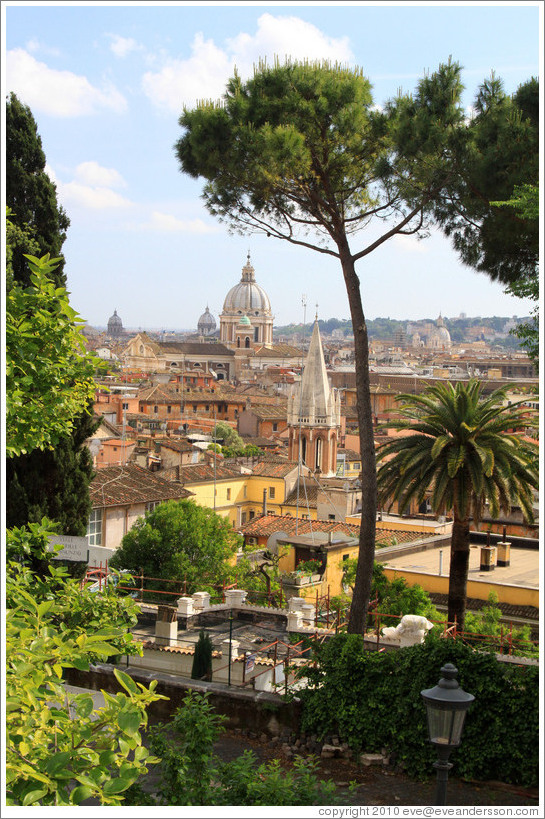 View of Rome from Viale del Belvedere, Pincio (The Pincian Hill).