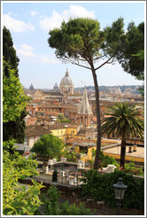 View of Rome from Viale del Belvedere, Pincio (The Pincian Hill).