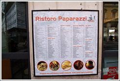 Ristoro Paparazzi.  Open Alway's.