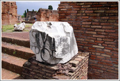 Inscribed stone block, Domus Flavia, Palatine Hill.