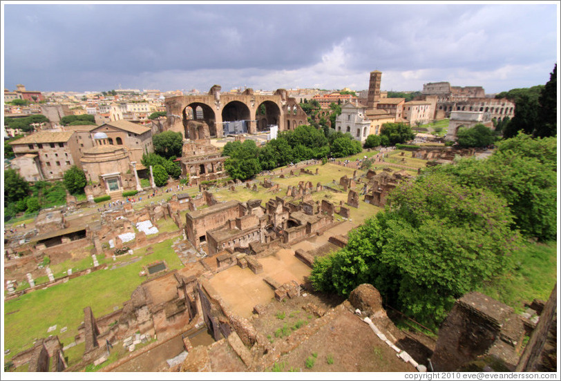 Roman Forum, viewed from Palatine Hill.