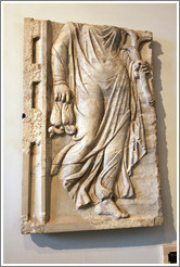 Bas-relief of the personification of winter.  Museo Palatino (Palatine Museum).
