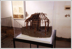 Model of a hut used by tribal people who used to inhabit Rome.  Museo Palatino (Palatine Museum).