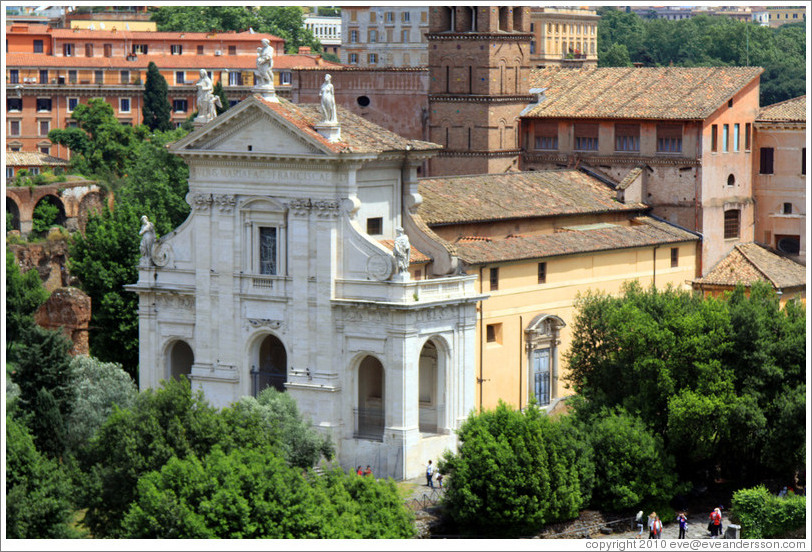 Santa Francesca Romana, viewed from Palatine Hill.