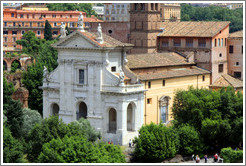 Santa Francesca Romana, viewed from Palatine Hill.