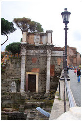 Foro di Nerva (Forum of Nerva) and a streetlight on Via dei Fori Imperiali.