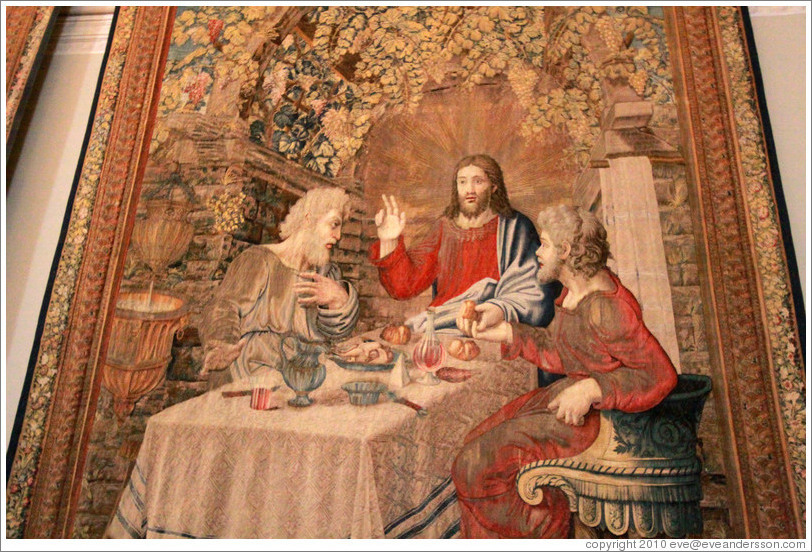 Jesus, tapestry detail, Tapestry Gallery, Vatican Museums.