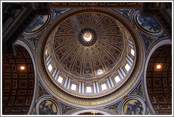 Ceiling, St. Peter's Basilica.  The lettering is 2 meters (6.6 feet) high.