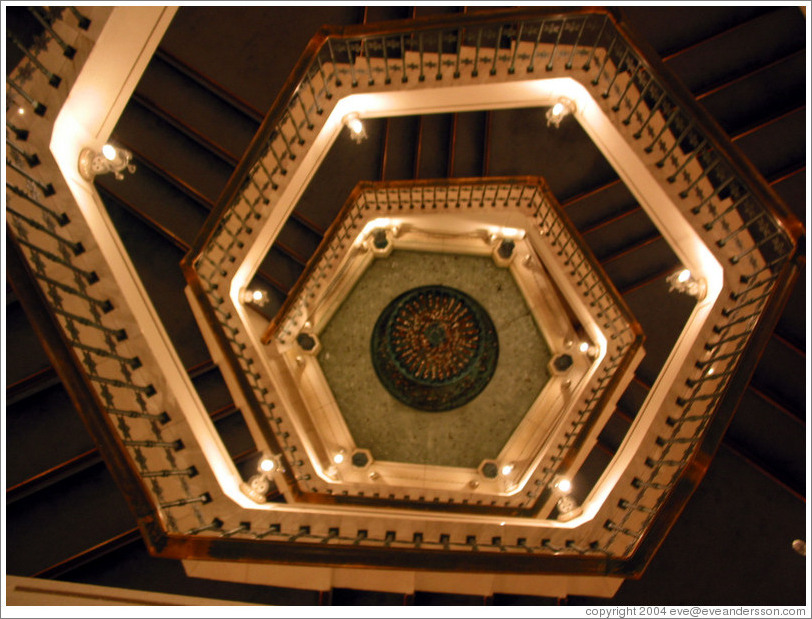 Snow crystal museum.  Stairwell.