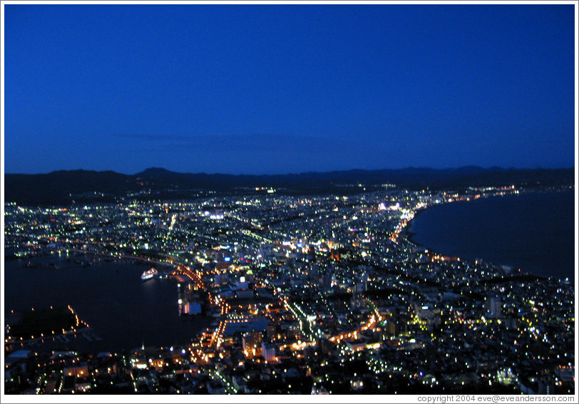 View of Hakodate from Mt. Hakodate.