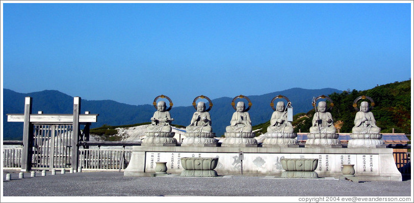 6 Buddhas.  Mt. Osorezan.