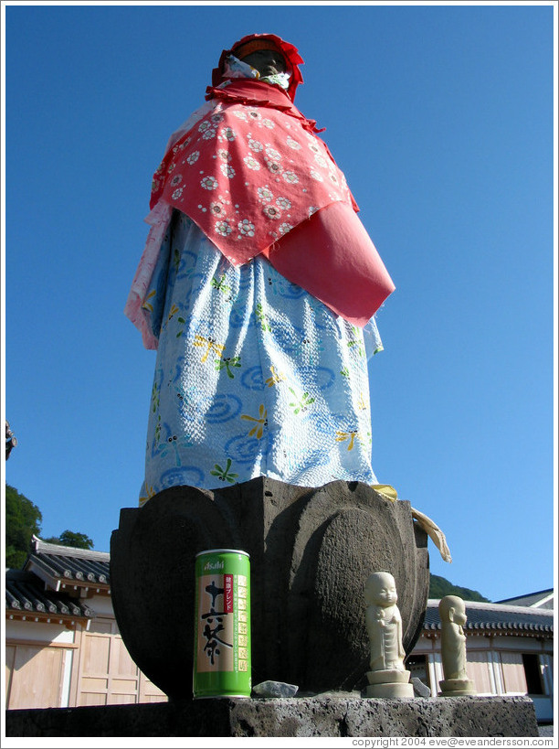 Buddha with beer offering.  Mt. Osorezan.