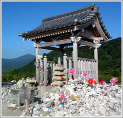 Pinwheels for deceased children.  Mt. Osorezan.