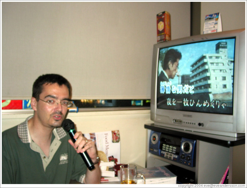 Richard at Big Echo karaoke.