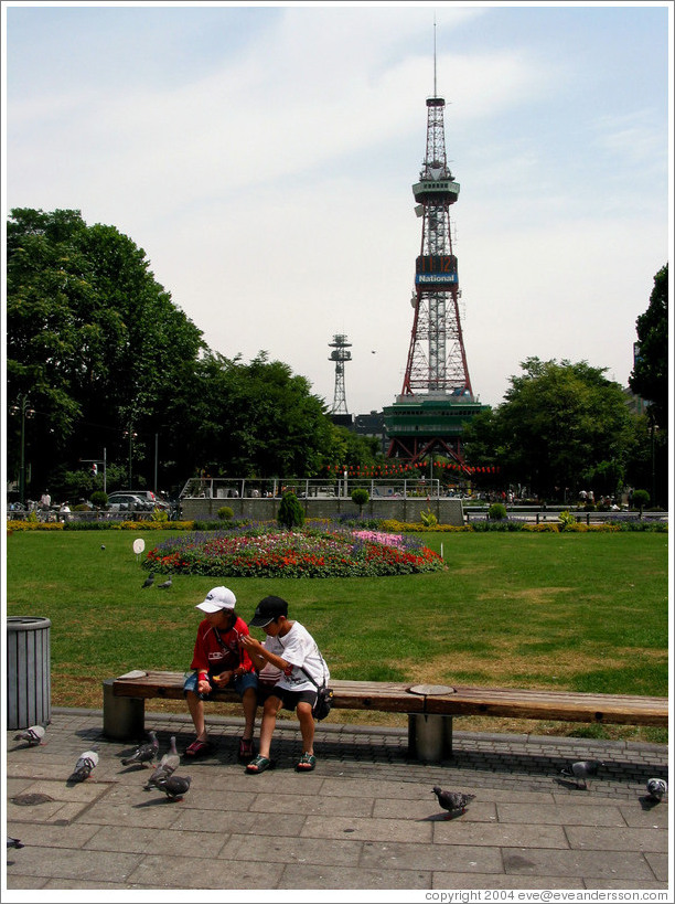 TV tower and kids.