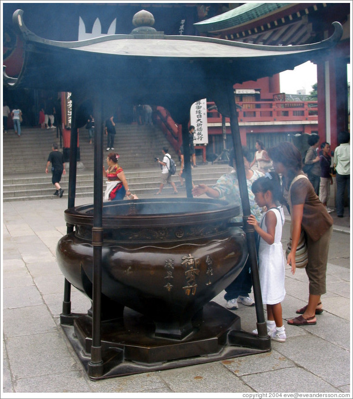 Senso-ji Temple.  Incense burner.