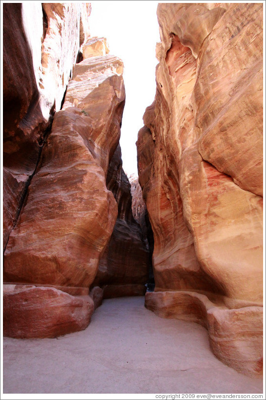 As-Siq, a narrow natural gorge.