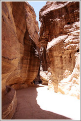 As-Siq, a narrow natural gorge.