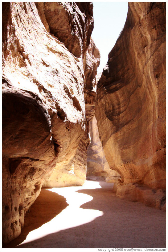 As-Siq, a narrow natural gorge.