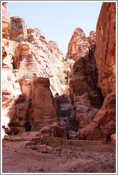 Stairs carved into the stone.