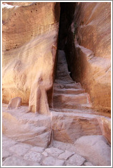 Stairs carved into the stone.