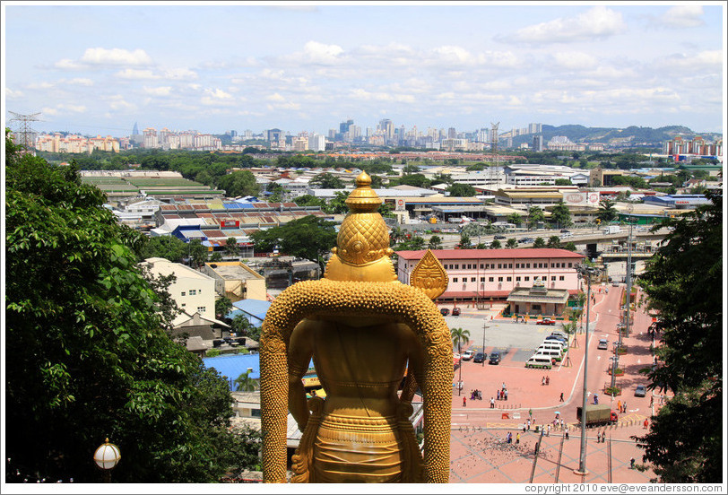 Lord Murugan statue watching over Kuala Lumpur, Batu Caves.