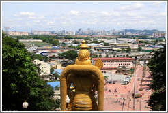 Lord Murugan statue watching over Kuala Lumpur, Batu Caves.