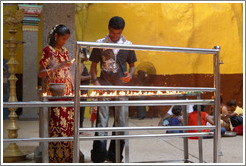 People with candles, Main Temple, Batu Caves.