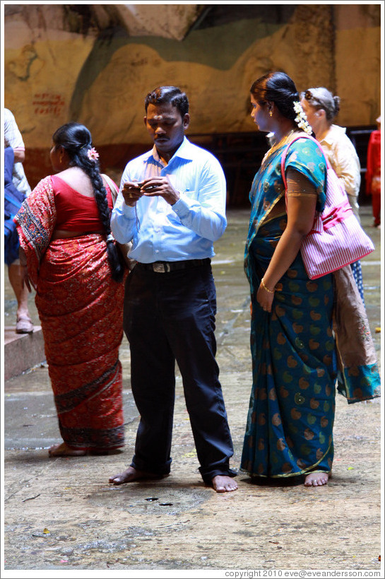 People in the Batu Caves.