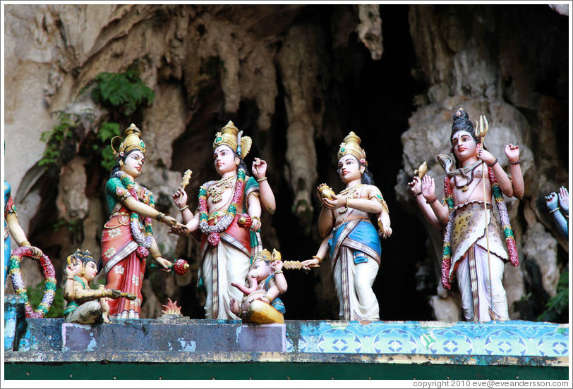 Statues at entrance to Batu Caves.