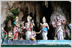 Statues at entrance to Batu Caves.