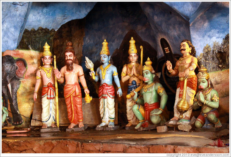 Statues within Batu Caves.