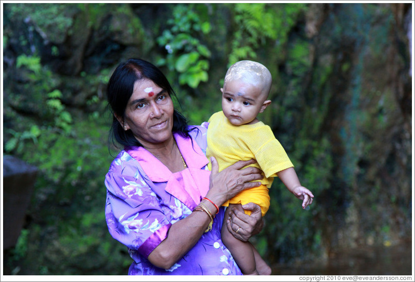 Woman and baby, Batu Caves.