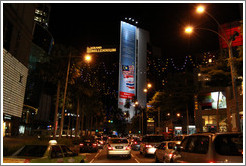 Jalan Bukit Bintang at night.