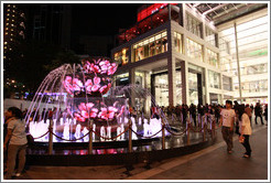 Fountain in front of the Pavilion, Jalan Bukit Bintang at night.