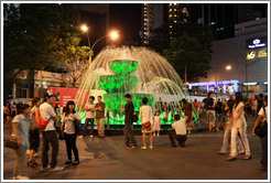 Fountain in front of the Pavilion, Jalan Bukit Bintang at night.