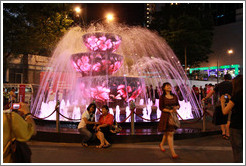 Fountain in front of the Pavilion, Jalan Bukit Bintang at night.