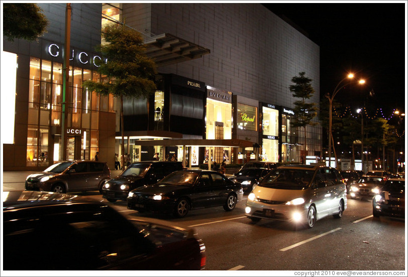 Pavilion, Jalan Bukit Bintang at night.