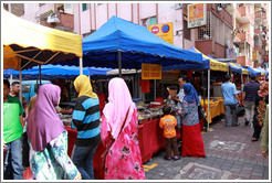 Market on Lorong Tuanku Abdul Rahman.