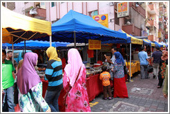 Market on Lorong Tuanku Abdul Rahman.