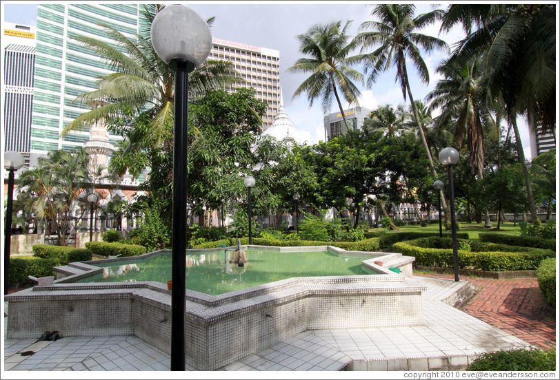 Fountain on the grounds of Masjid Jamek, one of the oldest mosques in Kuala Lumpur.