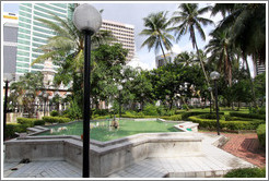 Fountain on the grounds of Masjid Jamek, one of the oldest mosques in Kuala Lumpur.