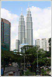 Petronas Towers, viewed from Jalan Ampang.