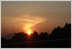 Red sun rising, Kuala Lumpur.