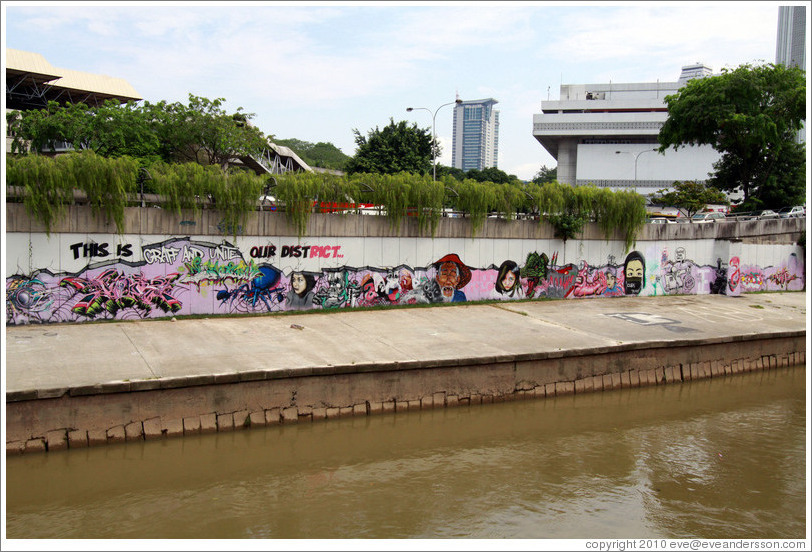 Graffiti at the bank of the Sungai Kelang.