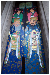 Artwork showing two men and two women, Han Jiang Teochew Ancestral Temple.